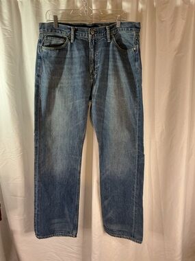 Polo Ralph Lauren Jeans 34x30 Classic Straight Light Wash Distressed